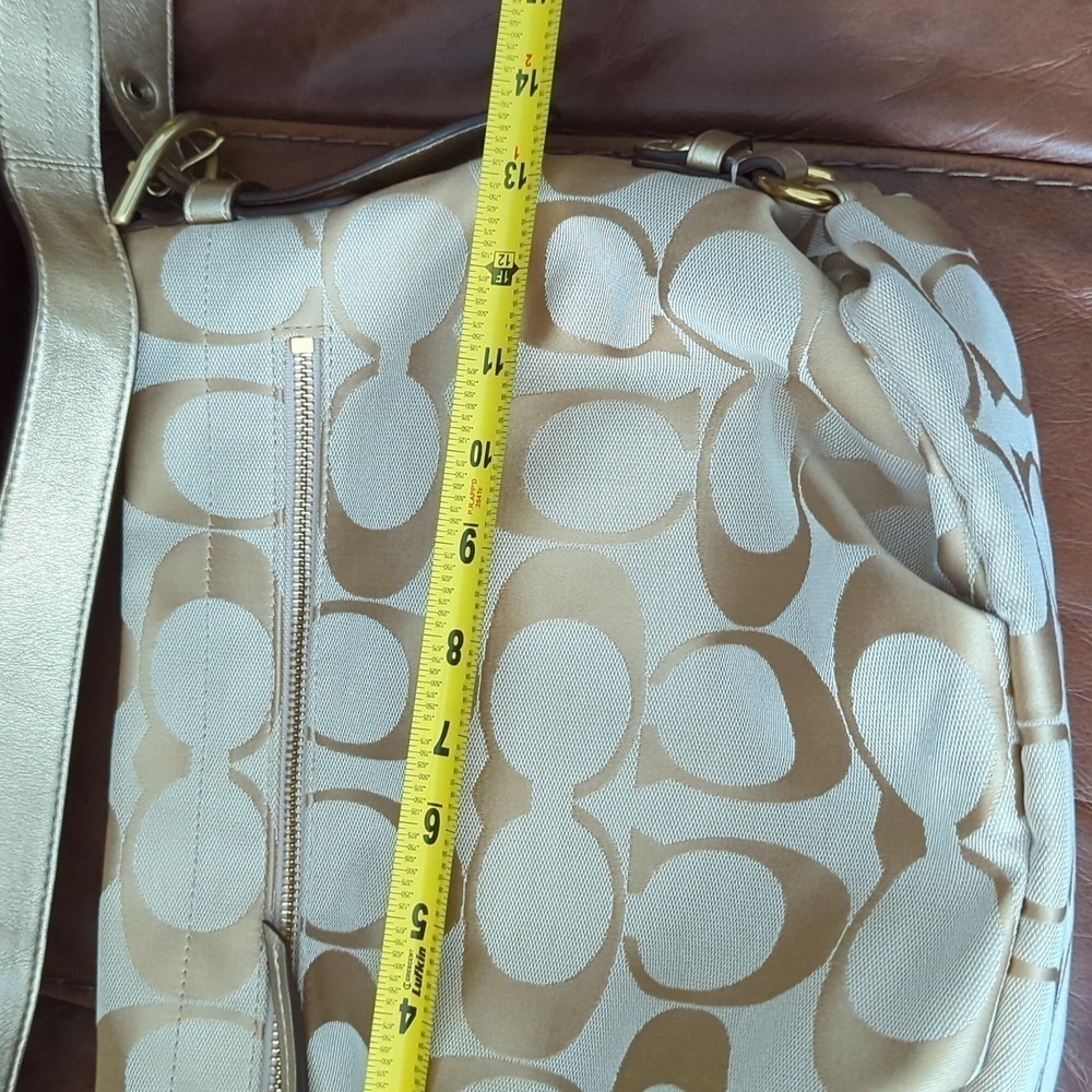 Coach F15067 Soho Signature Crossbody Shoulder Bag Khaki Gold - Picture 15 of 16